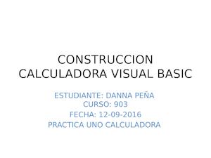Construccion Calculadora Visual Basic