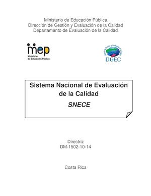 Disposiciones SNECE
