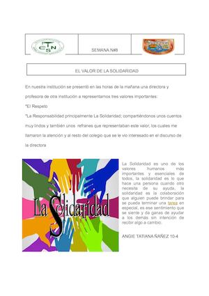 EL VALOR DE LA SOLIDARIDAD