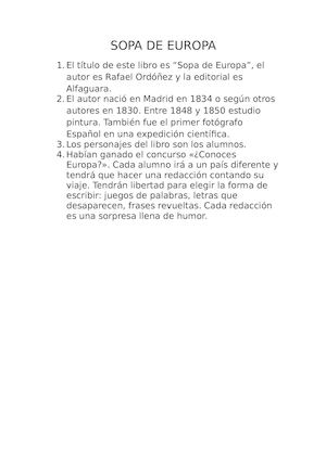 Sopa De Europa