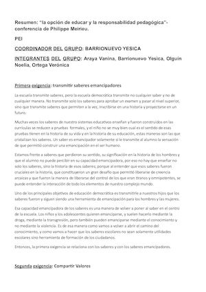 Resumen Philippe Meirieu