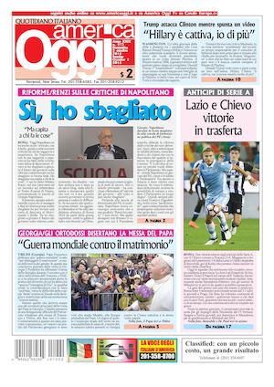 America Oggi 2 Ottobre 2016