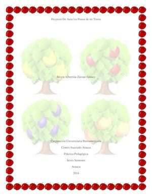 Poyecto De Aula Los Frutos De Mi Tierra