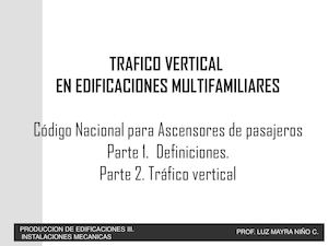 Bases Teoricas. Cálculo de Ascensores