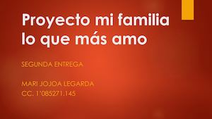 Proyecto Mi Familia Lo Que Más Amo Dos