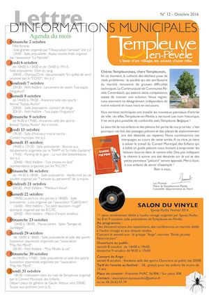 Informations municipales de Templeuve - N°12 Octobre