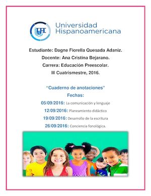 Español I Cuaderno Anotaciones Fiorella