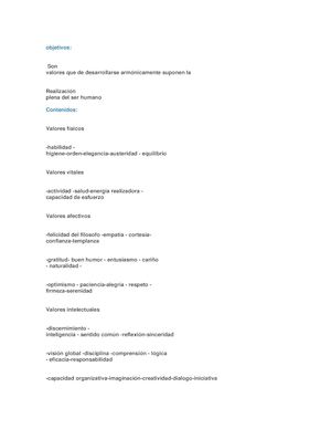 Valores Humanos