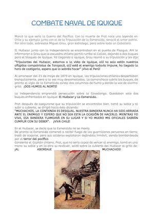 Combate Naval de Iquique - Guerra del Pacífico