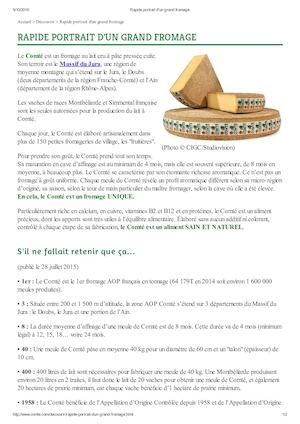 Comté (rapide portrait d'un grand fromage)