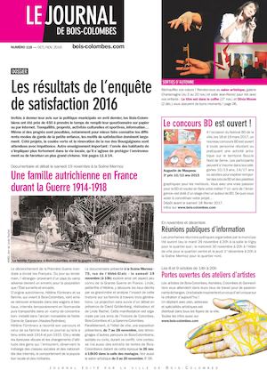 Journal de Bois-Colombes JBC n°118 - OCT/NOV 2016