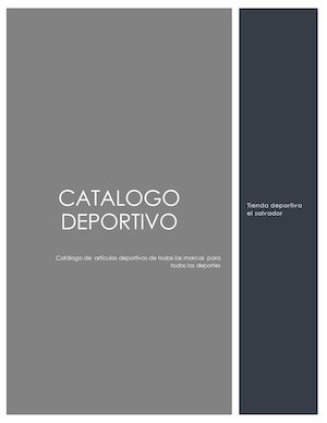 catalogo deportivo