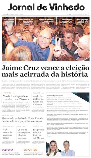 Jornal De Vinhedo Sabado 08 De Outubro De 2016 Edic 1612