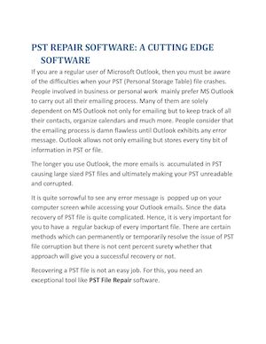 Pst Repair Software