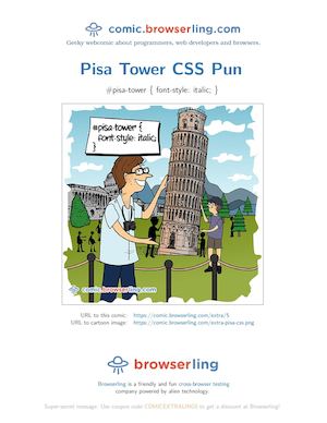 Pisa Tower CSS - Programming Joke