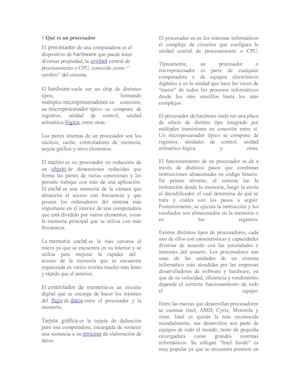 Trabajo El Procesador