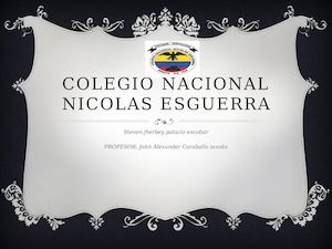 Colegio Nacional Nicolas Esguerra Tiempos Roboticos