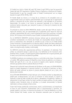 El Estado Y Su Origen Historia Del Derecho