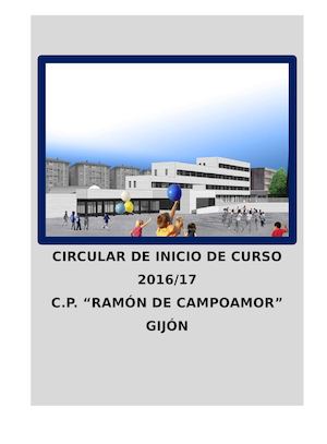 Circular Inicio De Curso Familias 201516