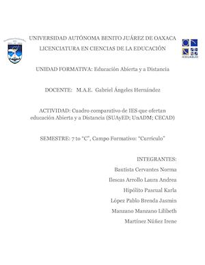 Educación Abierta Y A Distancia México