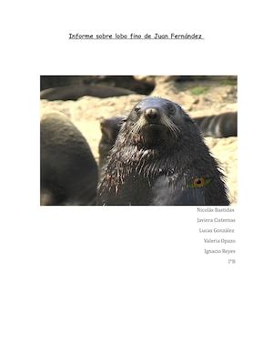 Informe Sobre Lobo Fino De Juan Fernández