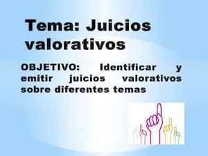 Juicios Valorativos
