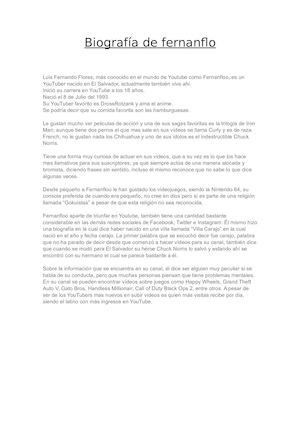 Biografía De Fernanflo