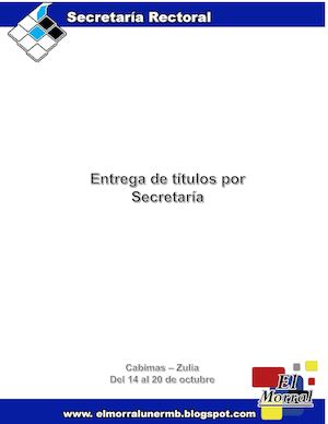 Notificación de entrega de títulos por Secretaría