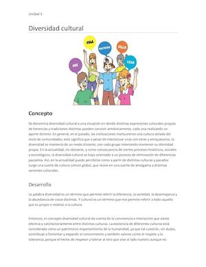 Unidad 3 Diversidad Cultural