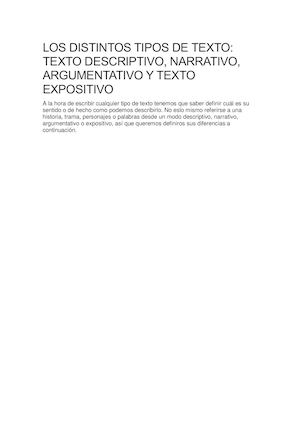 Los Distintos Tipos De Texto