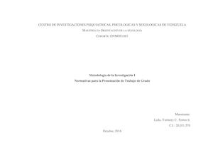 Normativas (Cuadro Comparativo)