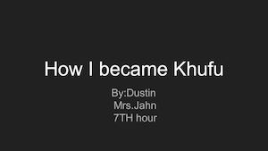 How I Became Khufu