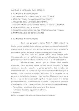 Tecnica Deportiva