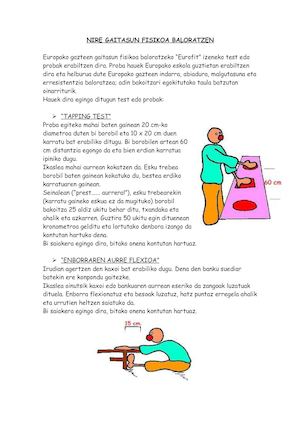 Nire Gaitasun Fisikoa Baloratzen
