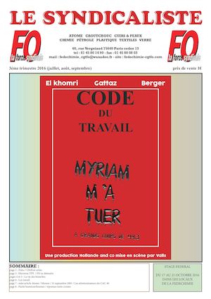 Le Syndicaliste 3eme Trimestre 2016