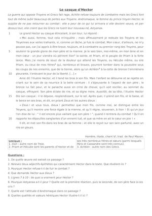 Texte Hector Casque Astyanax