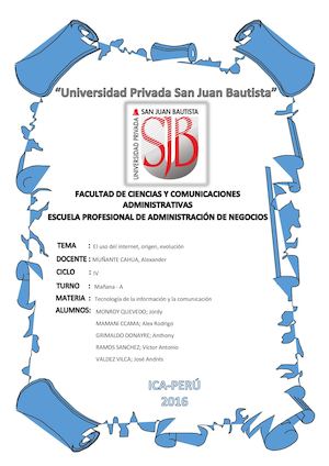 El Uso Del Internet -UPSJB