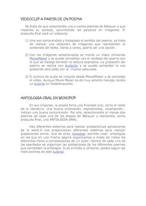 Realizar Un Vídeo O Videoclip A Partir De Un Poema