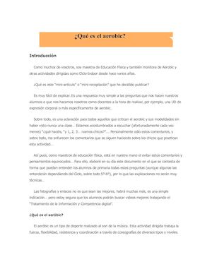 Qué Es El Aerobic Definicion