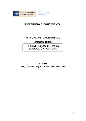 A0351 Plataformas Tic Para Educación Vitual