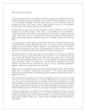 Resumen Del Loro Pelado