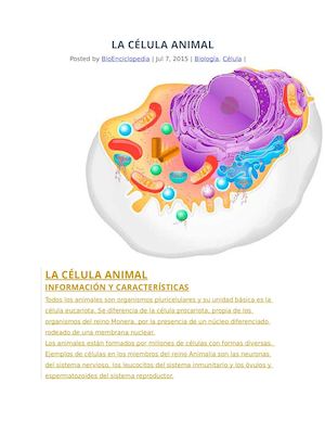 La Célula Animal