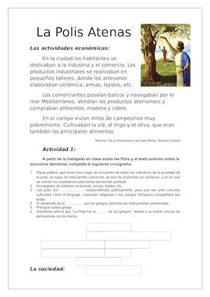 La Polis Atenas- Economía