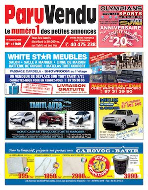 PARU VENDU DU 17 OCTOBRE 2016