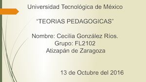 Entregable 2 Teorias Pedagogícas