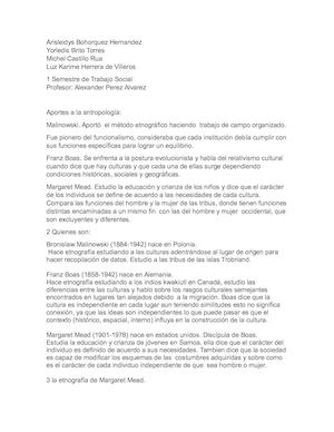 Malinowski,boas,mead