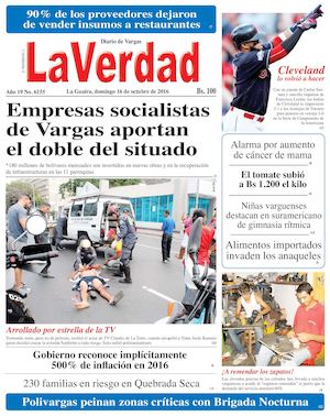 La Guaira, domingo 16 de octubre de 2016 Año 19 No. 6155