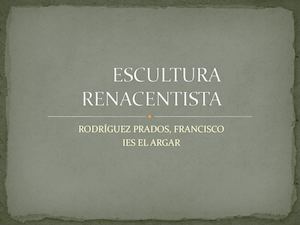 26 Escultura Renacentista