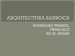 29 Arquitectura Barroca