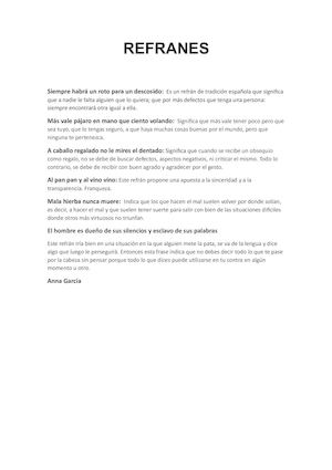 Refranes 1